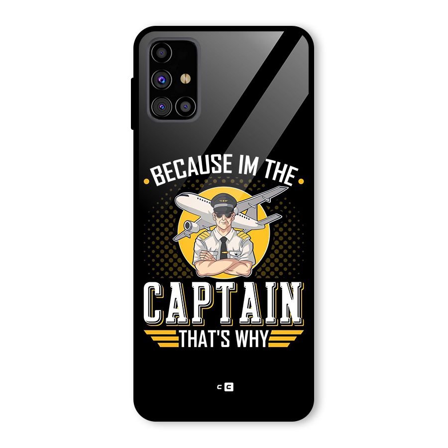 I M Captain Glass Back Case for Galaxy M31s