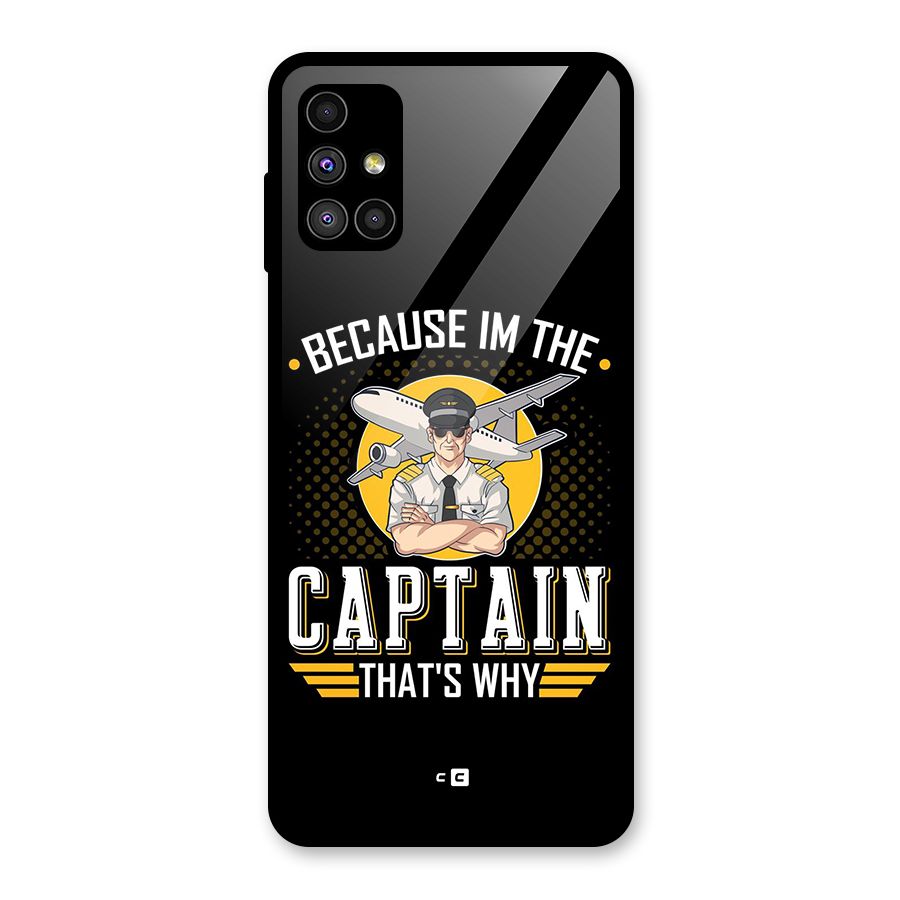I M Captain Glass Back Case for Galaxy M51