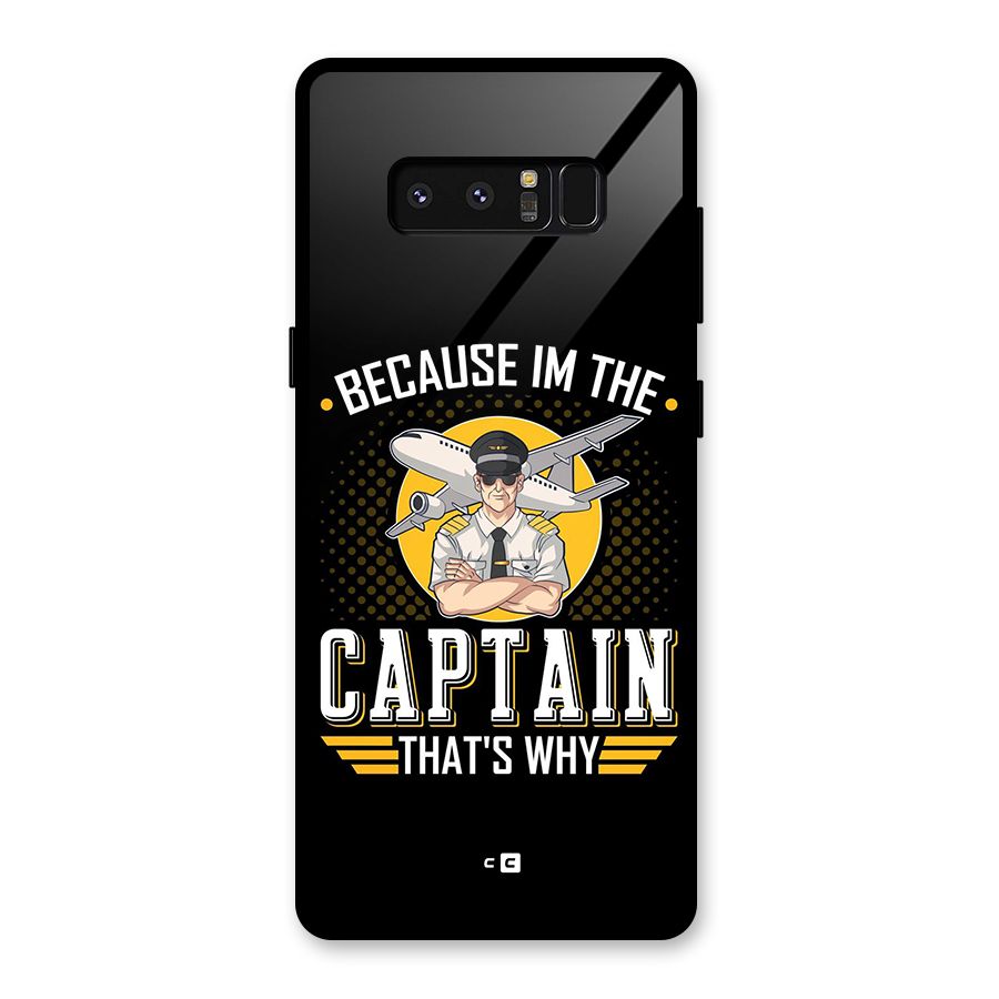 I M Captain Glass Back Case for Galaxy Note 8