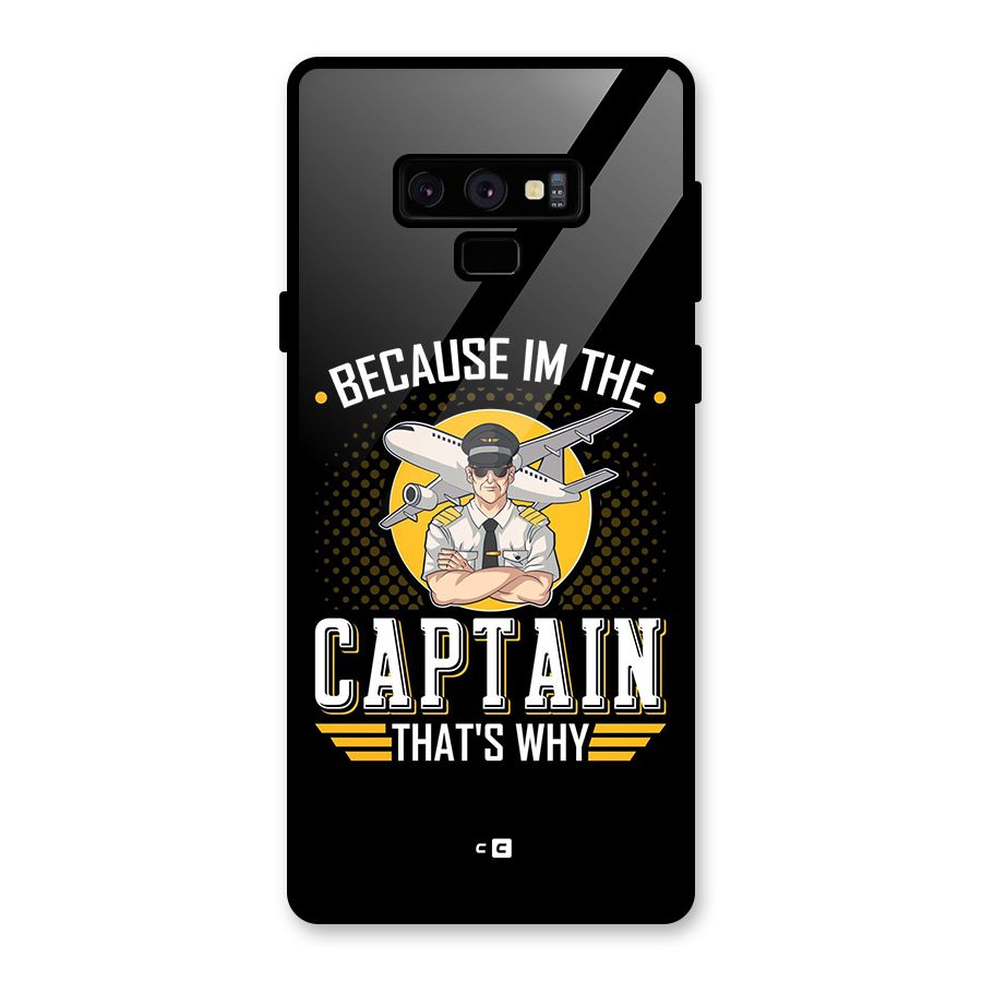I M Captain Glass Back Case for Galaxy Note 9