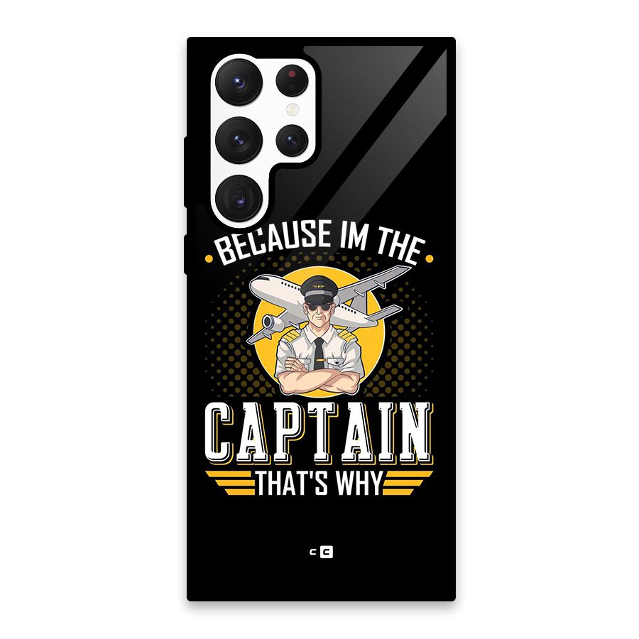 I M Captain Glass Back Case for Galaxy S22 Ultra 5G