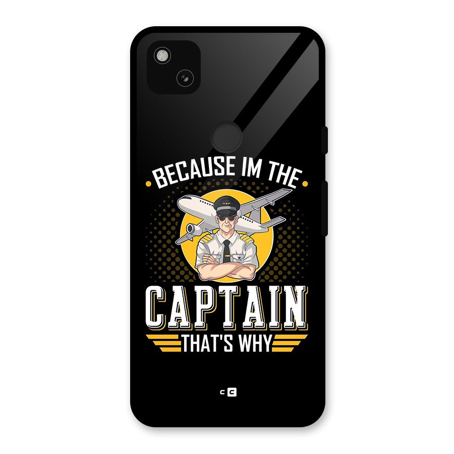 I M Captain Glass Back Case for Google Pixel 4a
