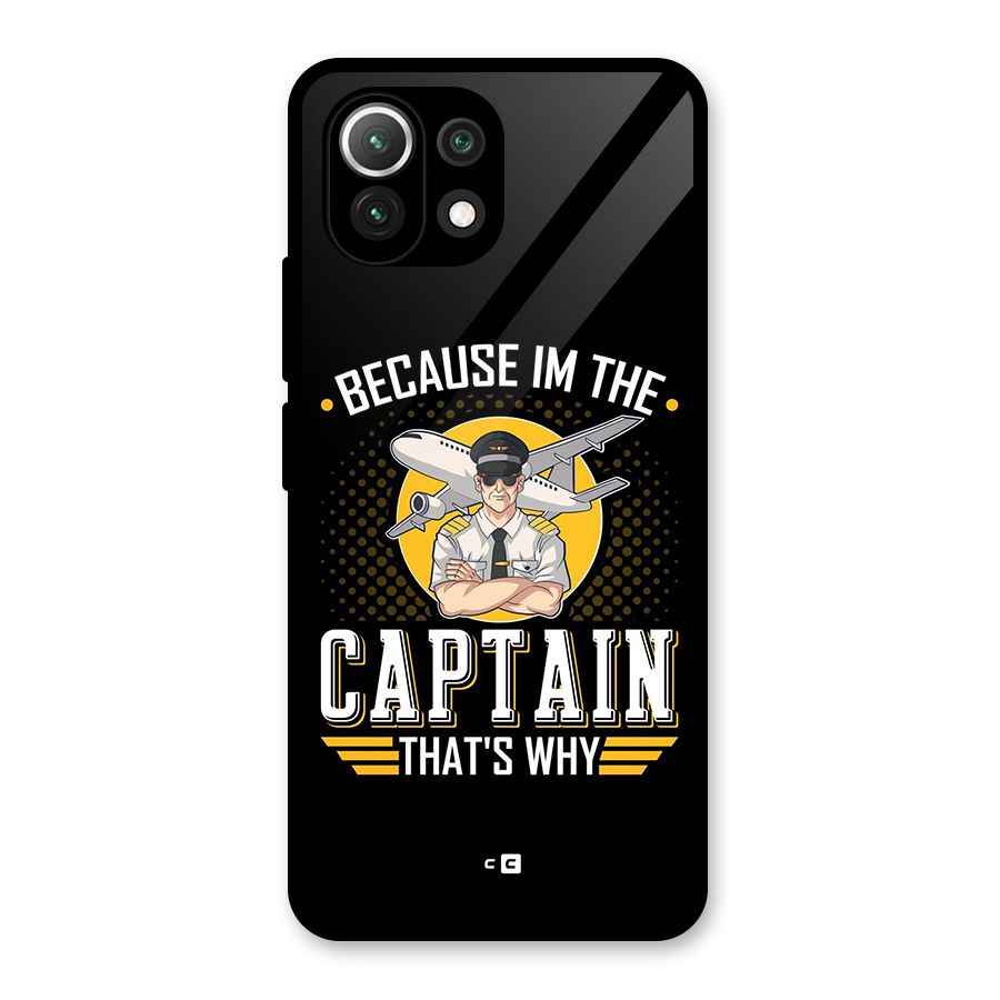 I M Captain Glass Back Case for Mi 11 Lite