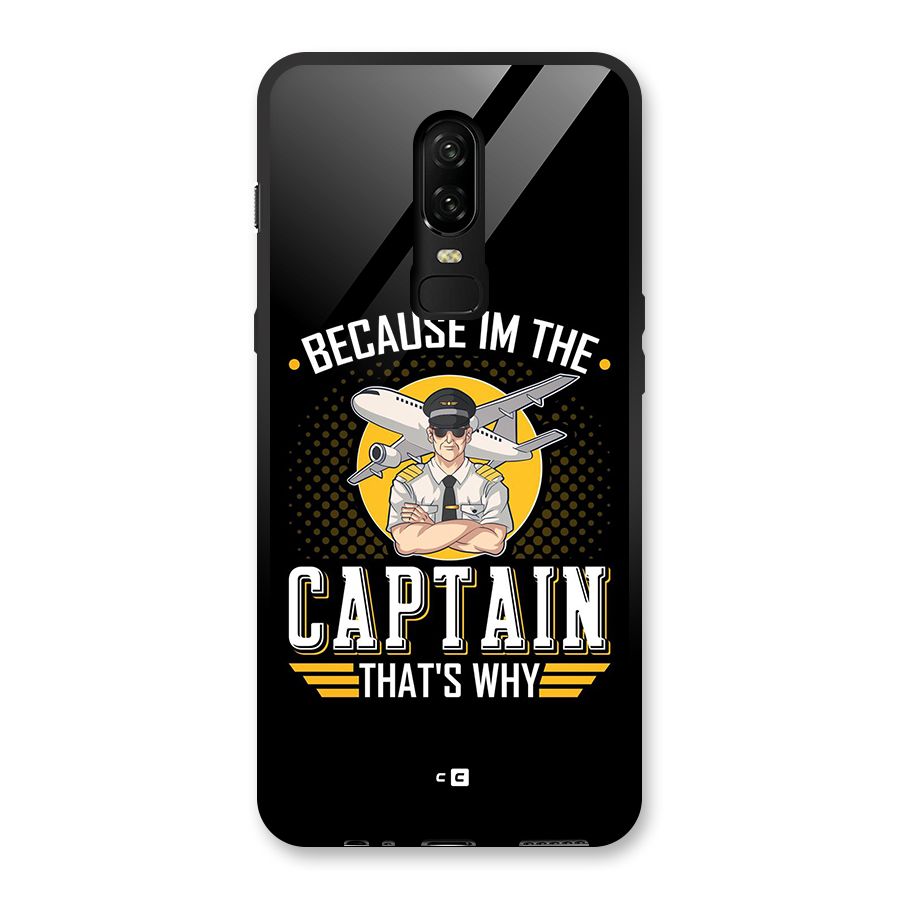 I M Captain Glass Back Case for OnePlus 6