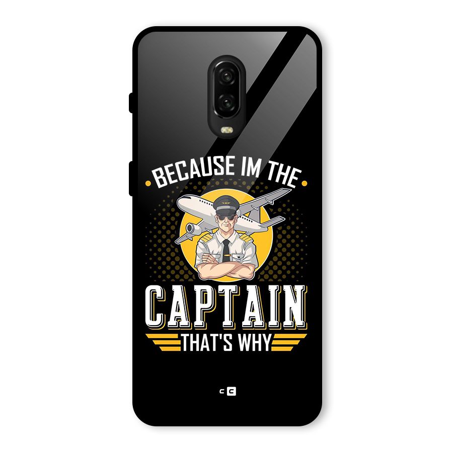 I M Captain Glass Back Case for OnePlus 6T