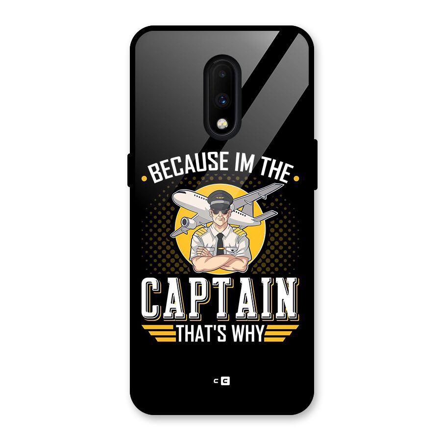 I M Captain Glass Back Case for OnePlus 7
