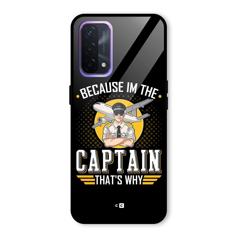 I M Captain Glass Back Case for Oppo A74 5G