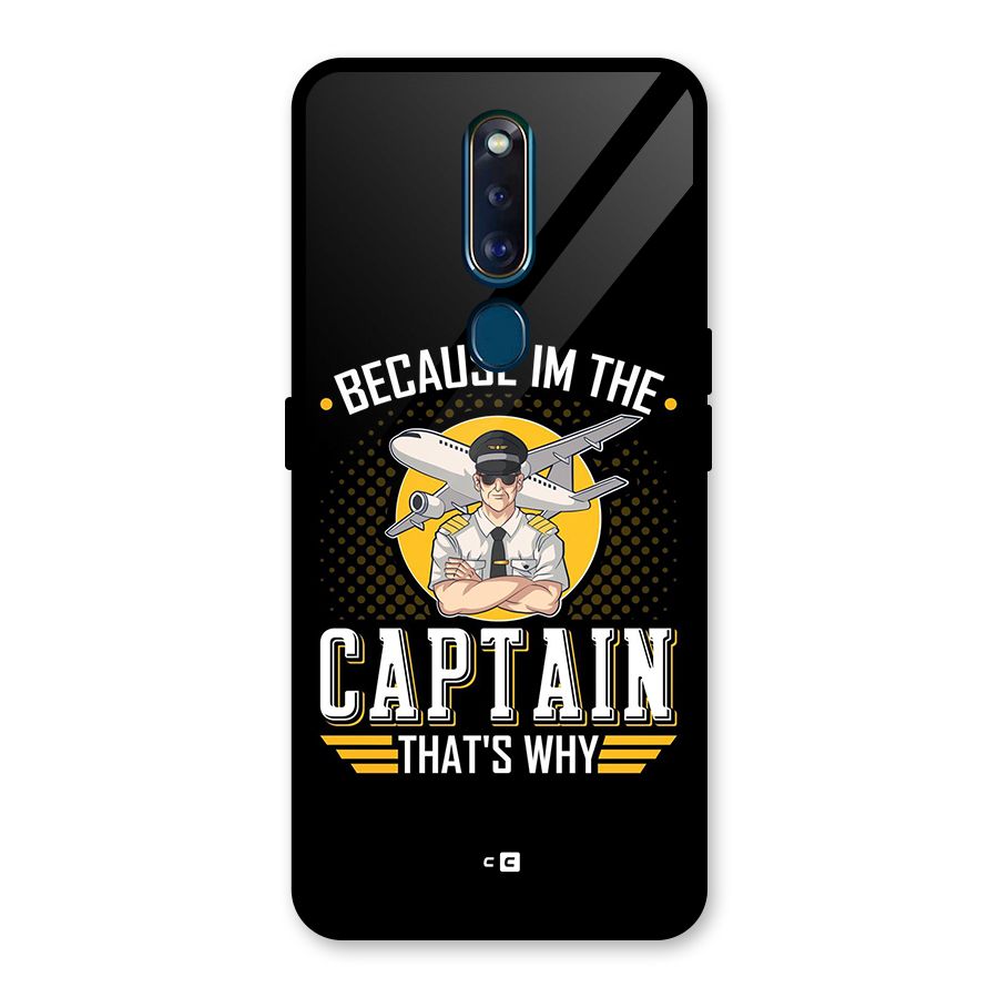 I M Captain Glass Back Case for Oppo F11 Pro