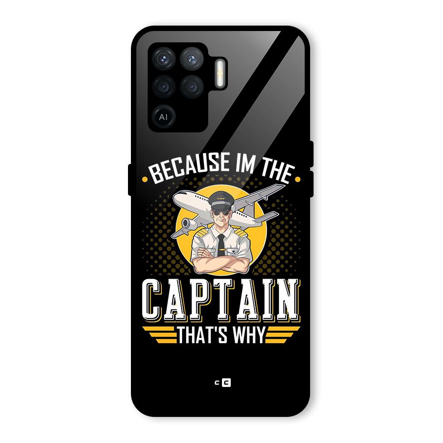 I M Captain Glass Back Case for Oppo F19 Pro