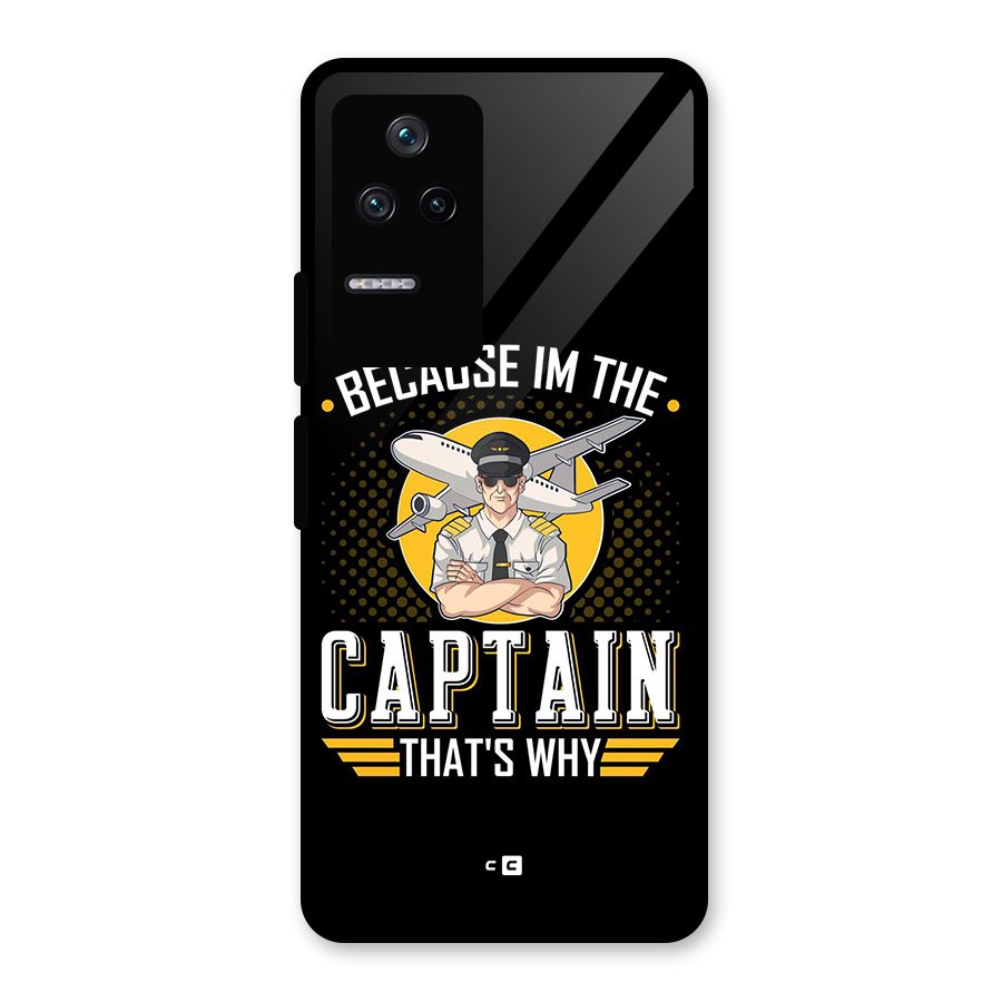 I M Captain Glass Back Case for Poco F4 5G