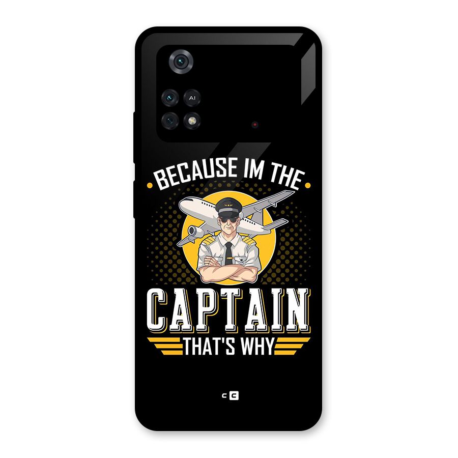 I M Captain Glass Back Case for Poco M4 Pro 4G