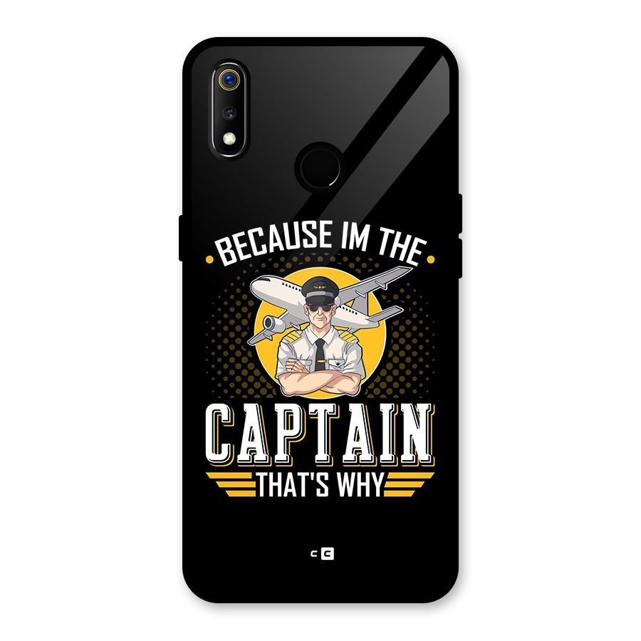 I M Captain Glass Back Case for Realme 3i