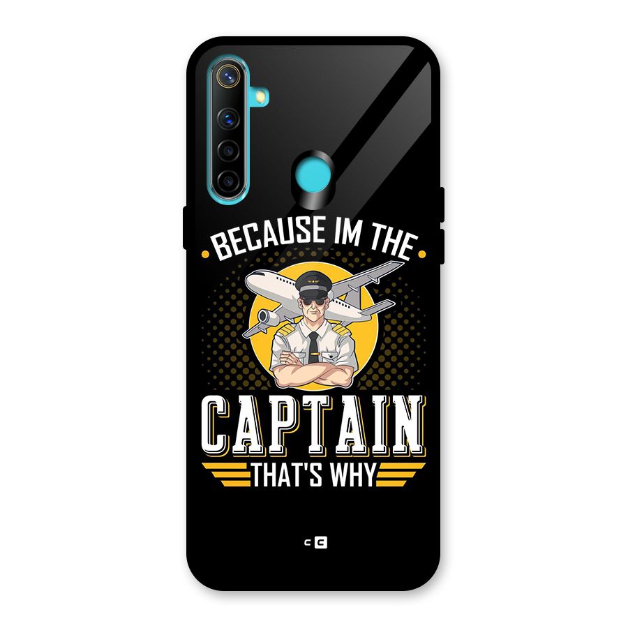 I M Captain Glass Back Case for Realme 5i