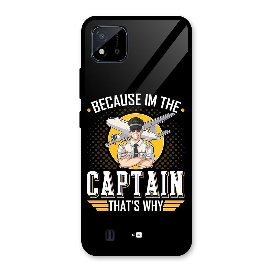 I M Captain Glass Back Case for Realme C11 2021