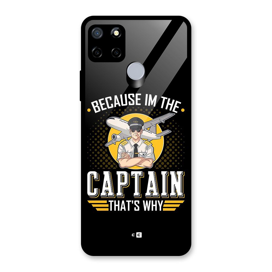 I M Captain Glass Back Case for Realme C12