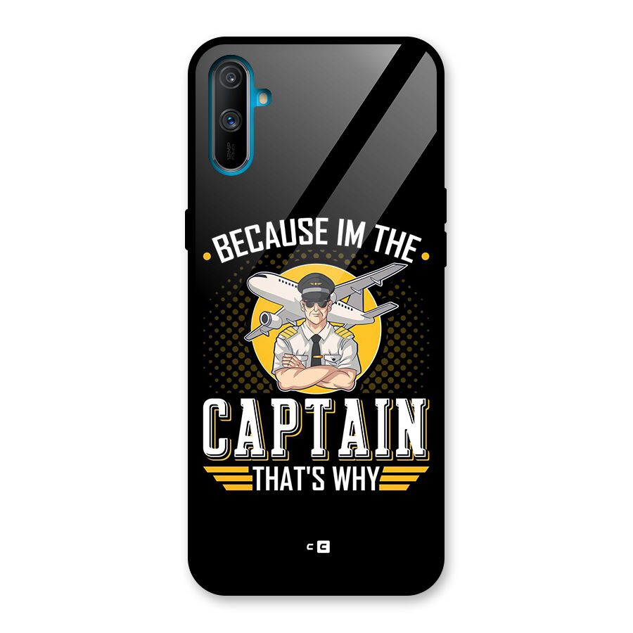 I M Captain Glass Back Case for Realme C3