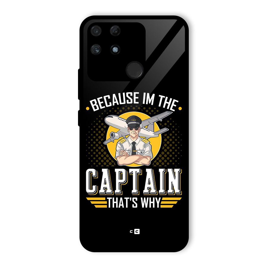 I M Captain Glass Back Case for Realme Narzo 50A
