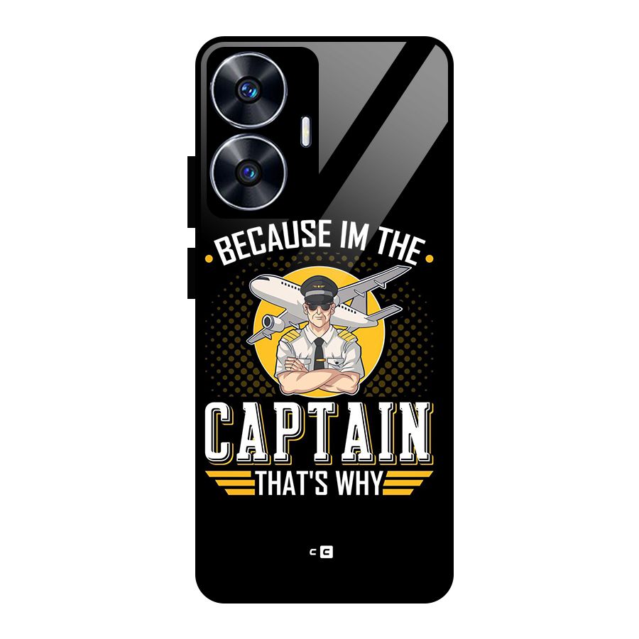 I M Captain Glass Back Case for Realme Narzo N55