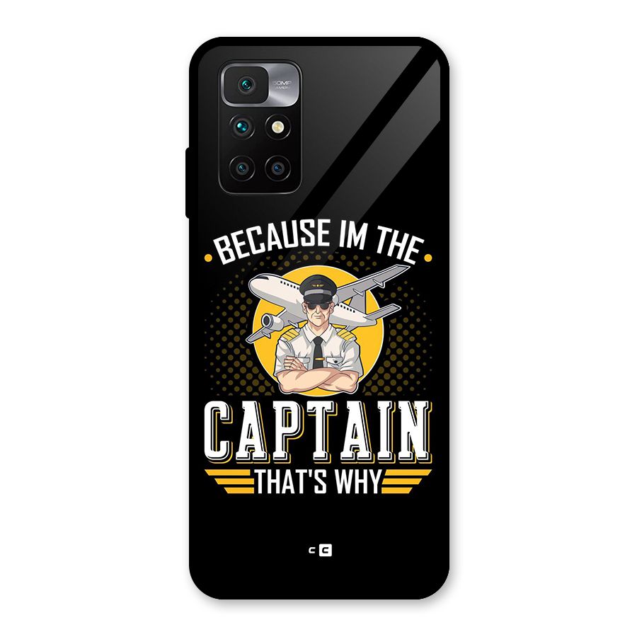 I M Captain Glass Back Case for Redmi 10 Prime
