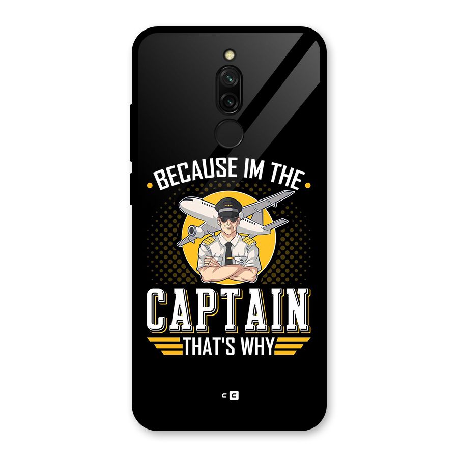 I M Captain Glass Back Case for Redmi 8