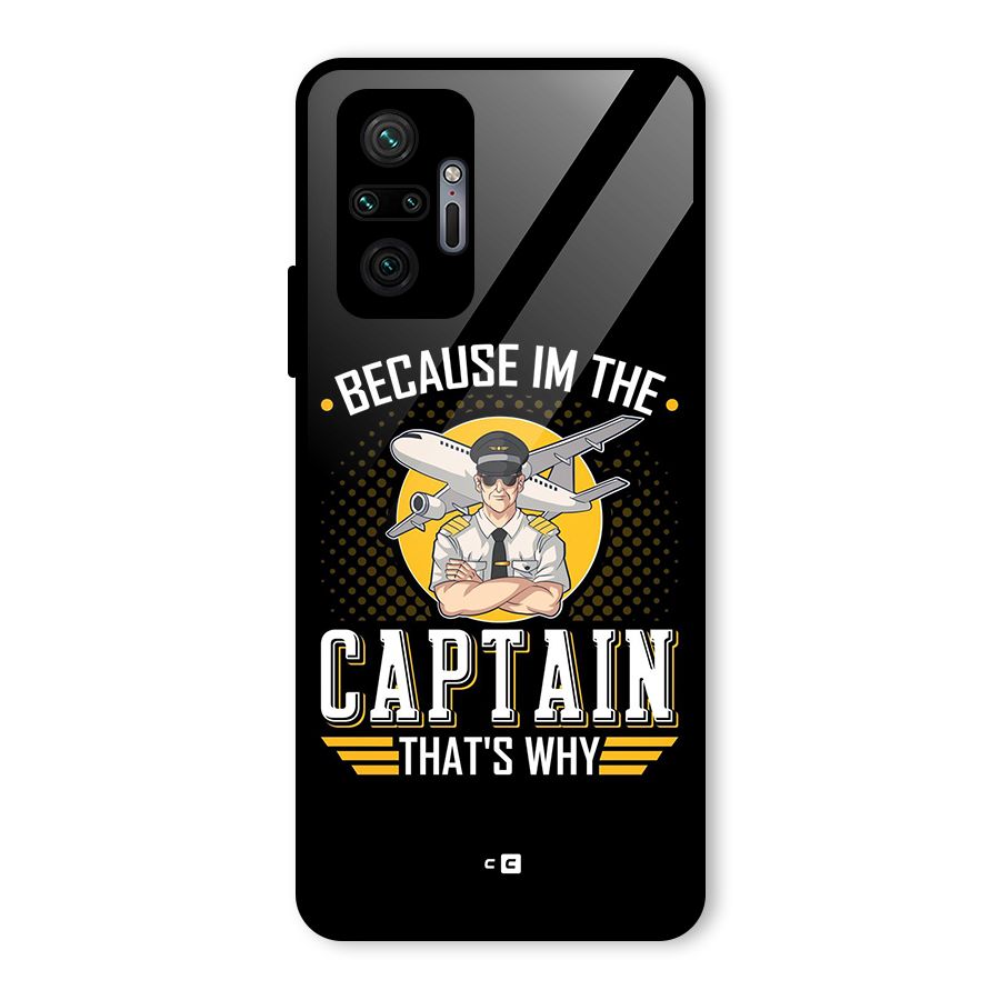 I M Captain Glass Back Case for Redmi Note 10 Pro Max