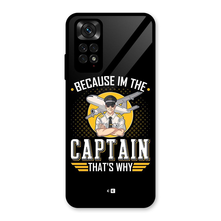 I M Captain Glass Back Case for Redmi Note 11
