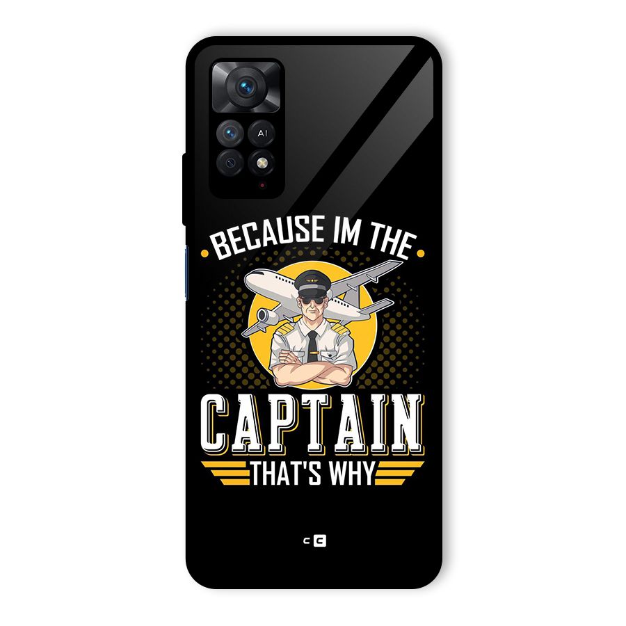 I M Captain Glass Back Case for Redmi Note 11 Pro