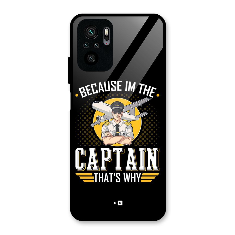 I M Captain Glass Back Case for Redmi Note 11 SE