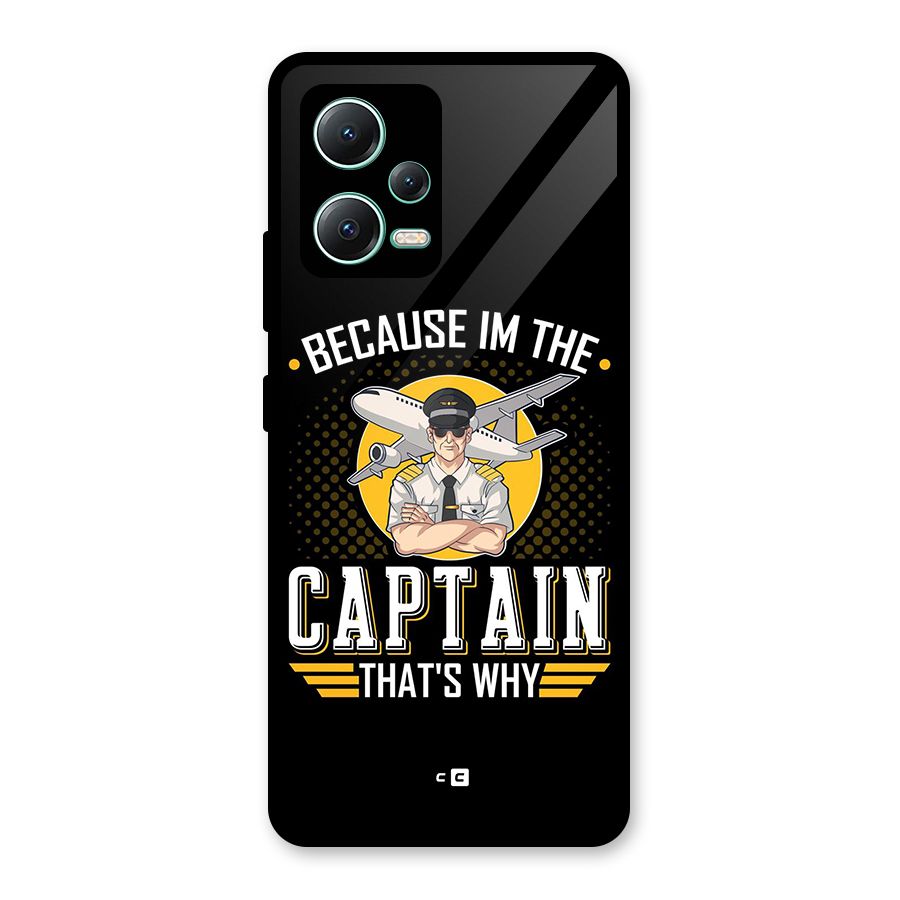 I M Captain Glass Back Case for Redmi Note 12 5G