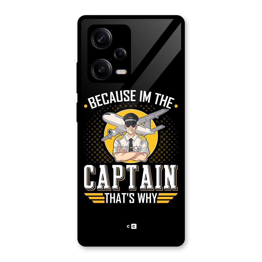 I M Captain Glass Back Case for Redmi Note 12 Pro
