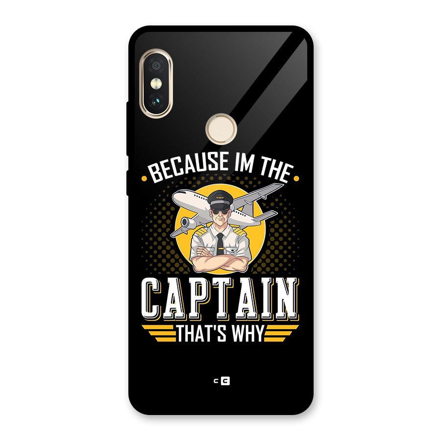 I M Captain Glass Back Case for Redmi Note 5 Pro