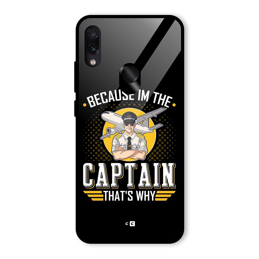 I M Captain Glass Back Case for Redmi Note 7 Pro