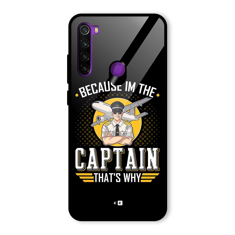 I M Captain Glass Back Case for Redmi Note 8