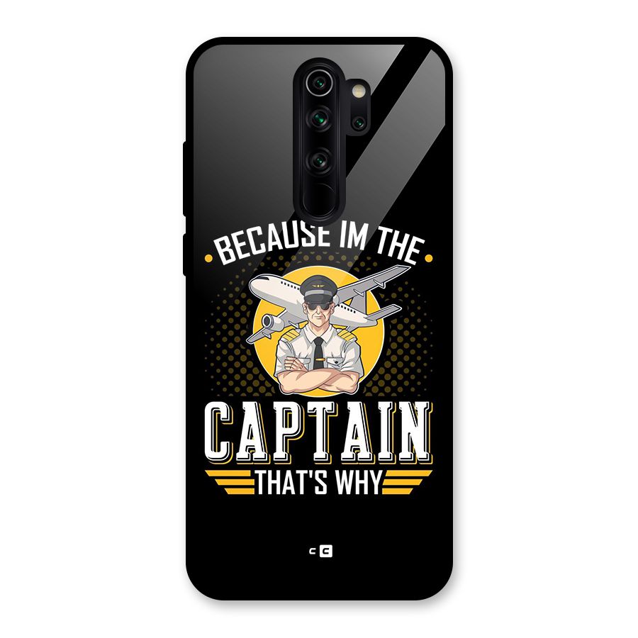 I M Captain Glass Back Case for Redmi Note 8 Pro