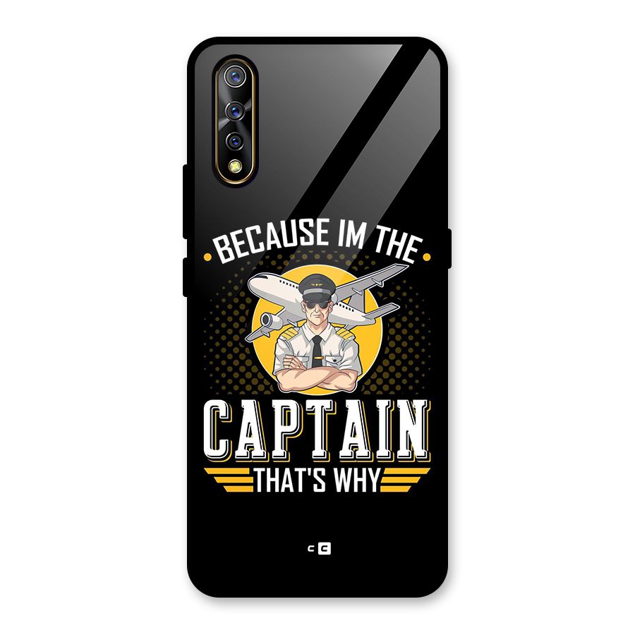 I M Captain Glass Back Case for Vivo S1