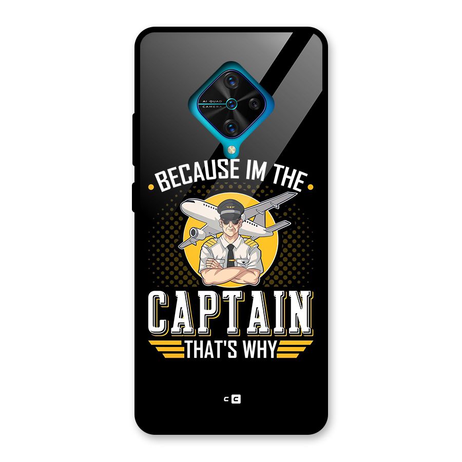 I M Captain Glass Back Case for Vivo S1 Pro