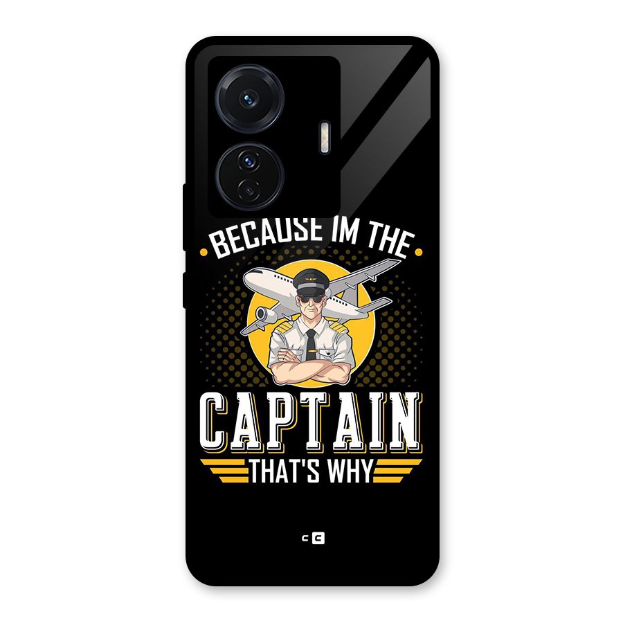 I M Captain Glass Back Case for Vivo T1 Pro