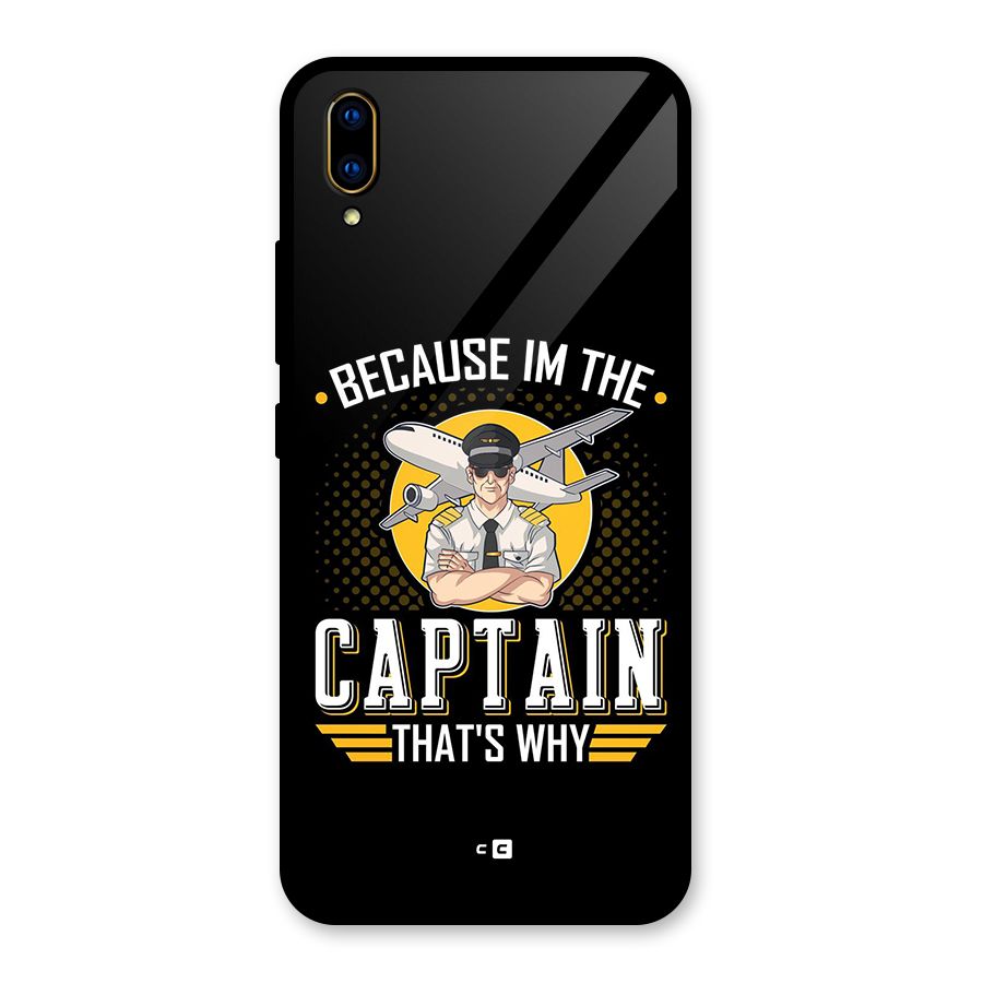 I M Captain Glass Back Case for Vivo V11 Pro