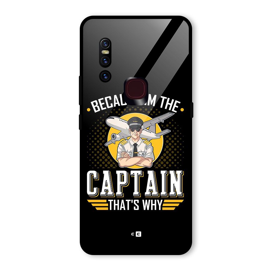 I M Captain Glass Back Case for Vivo V15