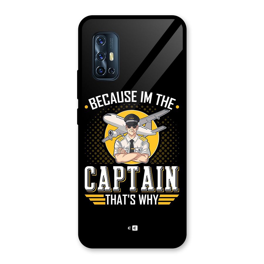 I M Captain Glass Back Case for Vivo V17