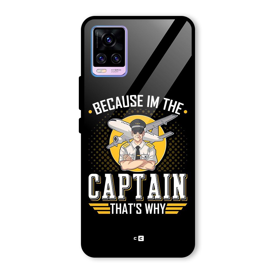 I M Captain Glass Back Case for Vivo V20 Pro