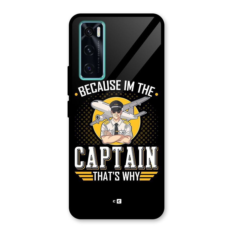 I M Captain Glass Back Case for Vivo V20 SE