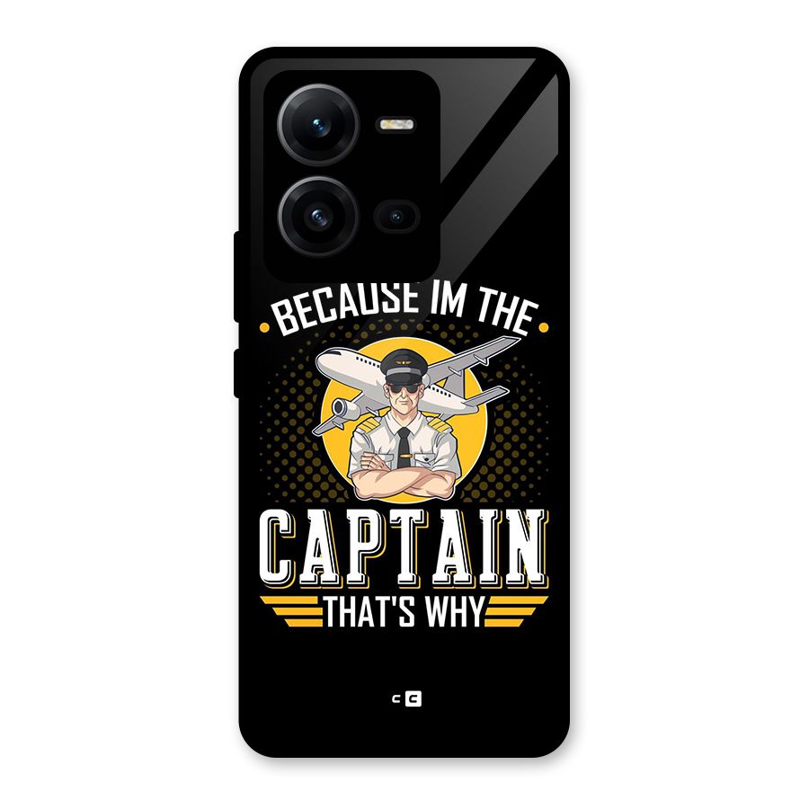 I M Captain Glass Back Case for Vivo V25
