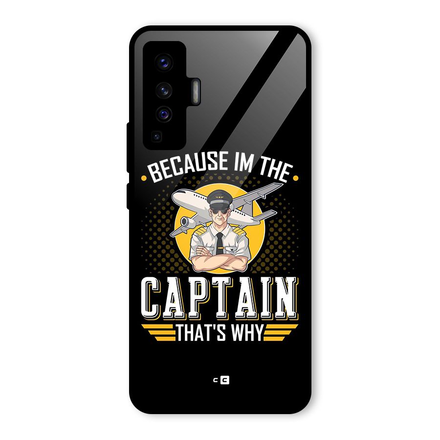 I M Captain Glass Back Case for Vivo X50