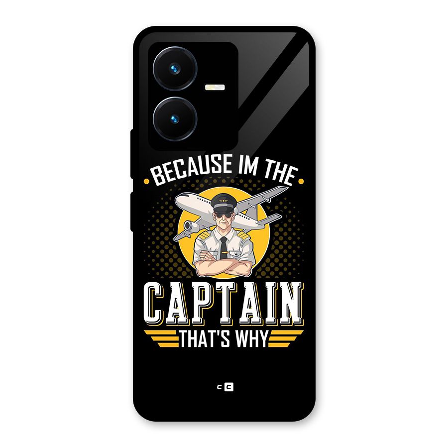 I M Captain Glass Back Case for Vivo Y22