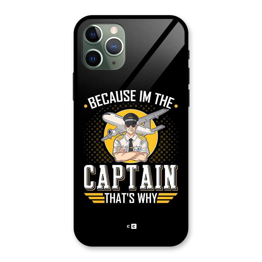 I M Captain Glass Back Case for iPhone 11 Pro