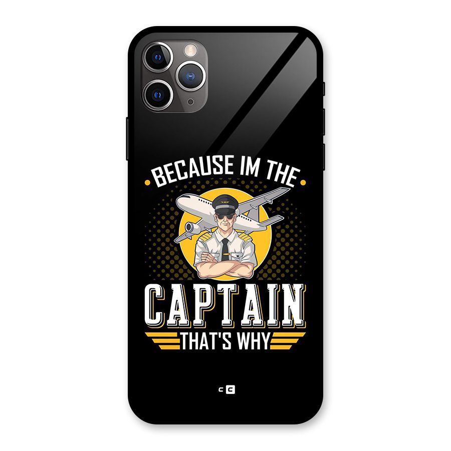 I M Captain Glass Back Case for iPhone 11 Pro Max
