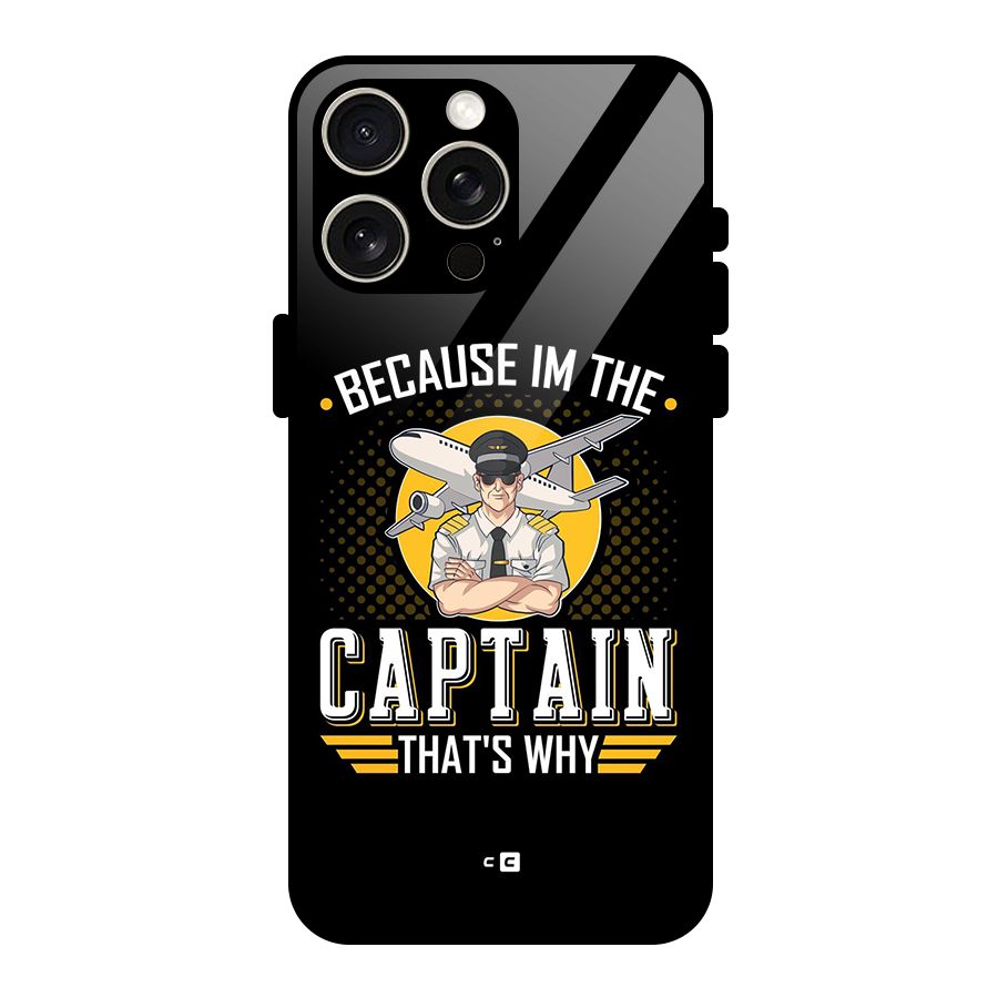 I M Captain Glass Back Case for iPhone 15 Pro Max