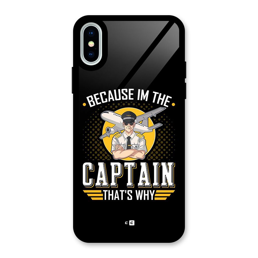 I M Captain Glass Back Case for iPhone XS