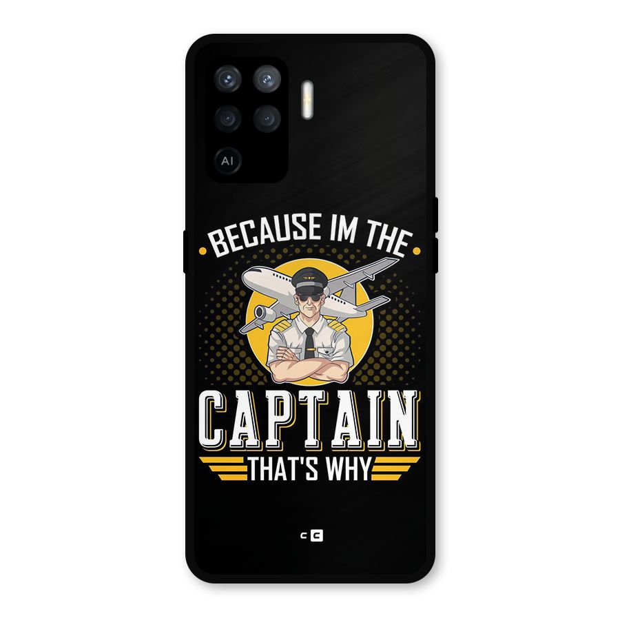 I M Captain Metal Back Case for Oppo F19 Pro